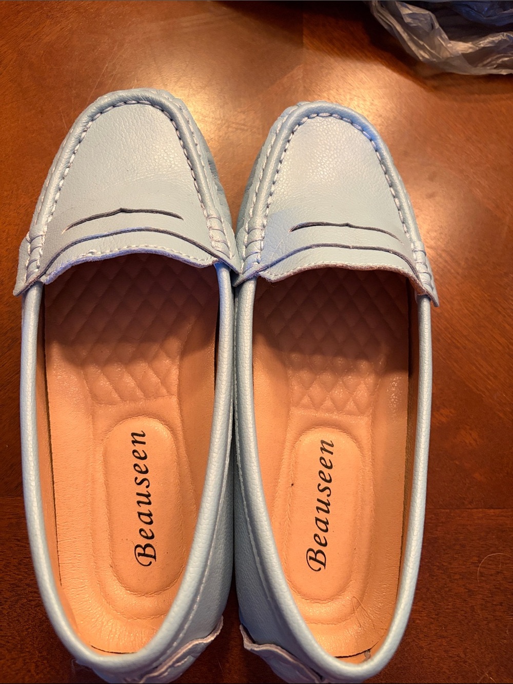 Women’s Light Blue Slip-On Loafers